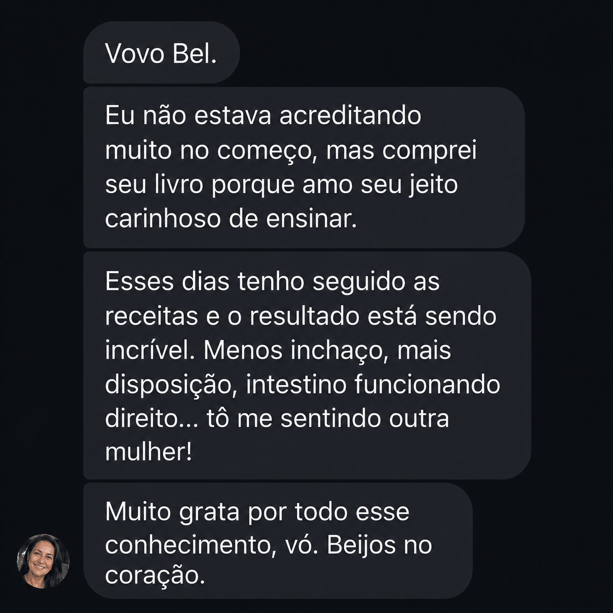 Mensagem real do direct