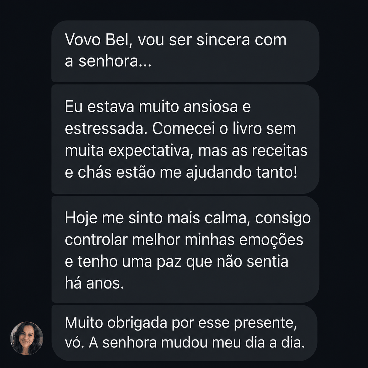 Mensagem real do direct